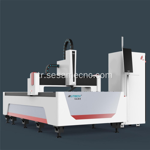 500W cnc karbon çelik fiber lazer kesim makinesi